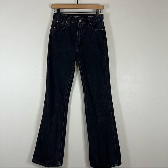 ARITZIA denim forum The Marianne Mid Rise Loose Flare 32l size 23 - Picture 2 of 9